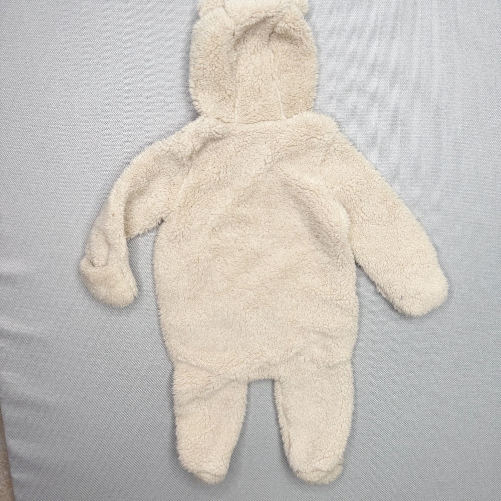 Gap Baby Sherpa Hoodie One-Piece Bunting Size 6-12 Months - Picture 4 of 6